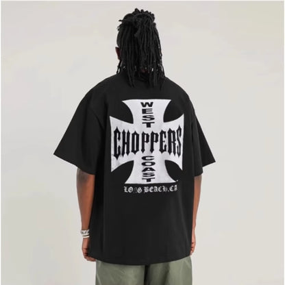 MEN'S T-SHIRT WEST COAST CHOPPERS T-SHIRT STREET HIP-HOP CLOTHING OVERSIZED FASHION 100%COTTON SHORT SLEEVES MEN'S CLOTHING